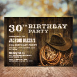 Rustikales Holz Western 30. Geburtstag Party Einladung<br><div class="desc">Laden Sie Ihre Freunde und Lieben zu Ihrem 30. Geburtstag Party mit diesem rustikalen Western ein.</div>