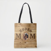 Rustikales Holz Western Rodeo Mama Foto Tasche (Vorderseite)