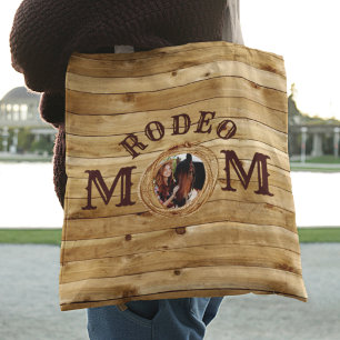 Rustikales Holz Western Rodeo Mama Foto Tasche
