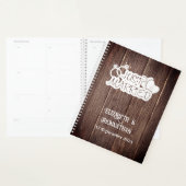 Rustikales Holz White Just Married Elegante Hochze Planer (Anzeige)