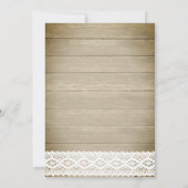 Rustikales Holz, wilde Flora, Geburtstag Einladung (Rückseite)