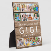 Rustikales Holz Wir Liebe Sie Gigi 12 Foto Collage Fotoplatte (Seite)