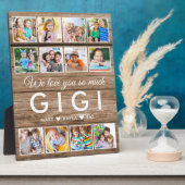 Rustikales Holz Wir Liebe Sie Gigi 12 Foto Collage Fotoplatte (Seite)