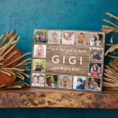 Rustikales Holz Wir Liebe Sie Gigi 14 Foto Collage Fotoplatte (Seite)