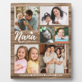 Rustikales Holz Wir Liebe Sie Nana Grandkids 6 Fot Fotoplatte (Vorderseite)