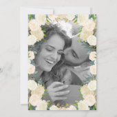 Rustikales Holz | Wreath Wedding mit Foto Back Einladung (Rückseite)