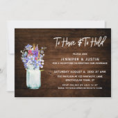 Rustikales Holz zu haben und zu halten Wildblume M Einladung (Vorderseite)