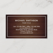 Rustikales Holz Zuhause Icon Real Anwesen Agent Visitenkarte (Rückseite)