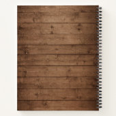 Rustikales Holzaussehen, Lichter Spitzenrezept Buc Notizbuch (Rückseite)