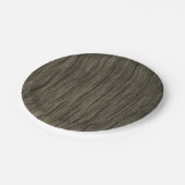 Rustikales Holzaussichtmuster Pappteller (Schrägansicht)