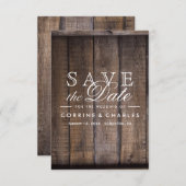 Rustikales Holzballett Hochzeit - Save the Date (Vorne/Hinten)