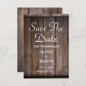 Rustikales Holzballett Hochzeit - Save the Date (Vorne/Hinten)