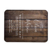 Rustikales Holzballett Hochzeit - Save the Date Magnet (Horizontal)