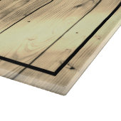 Rustikales Holzbauernmonogramm Schneidebrett (Ecke)