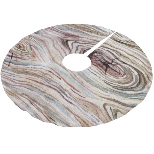 Rustikales Holzbaumbaumland Polyester Weihnachtsbaumdecke (Schrägansicht)