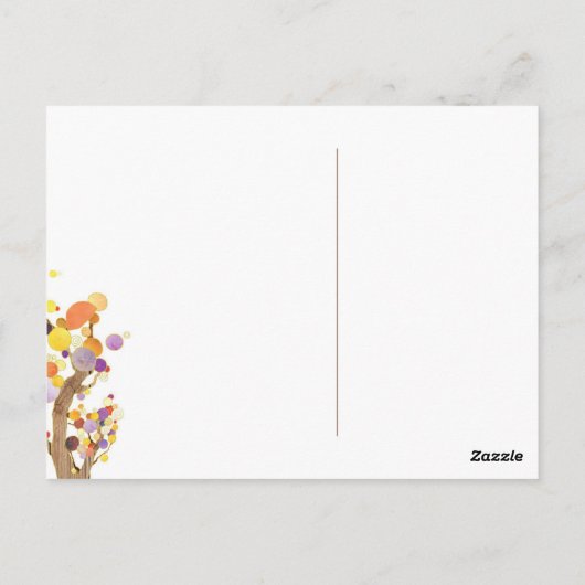 Rustikales Holzbaumgeschäft Postkarte (Rückseite)