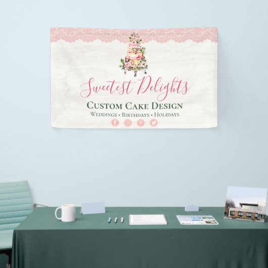 Rustikales Holzblasengebäck Banner (Messeveranstaltung)