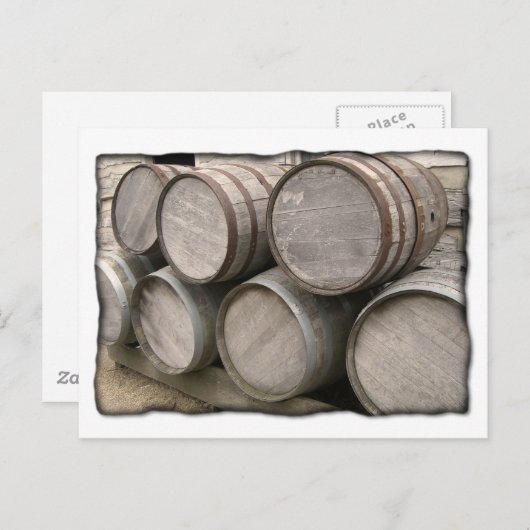 Rustikales Holzblasenrohr Postkarte (Vorne/Hinten)