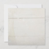 Rustikales Holzblüten Elfenbeinblume Rose Blumenko Einladung (Rückseite)