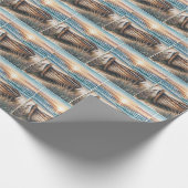 Rustikales Holzboot am Strand Geschenkpapier (Ecke)