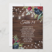 Rustikales Holzbräunchen mit Blütenbeleuchtung See Einladung (Vorderseite)