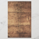 Rustikales Holzbudget Hochzeit Einladungen Flyer (Hinten)