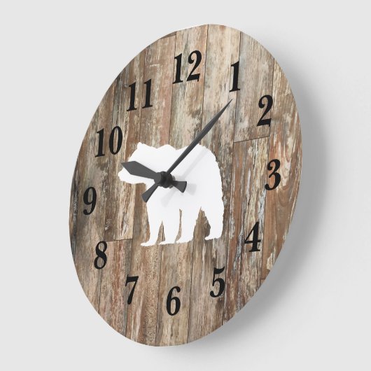 Rustikales Holzdekor Große Wanduhr (Winkel)