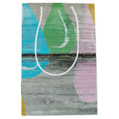 Rustikales Holzdesign Mittlere Geschenktüte (Vorderseite)