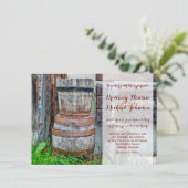 Rustikales Hölzerne Einladung (Stehend Vorderseite)