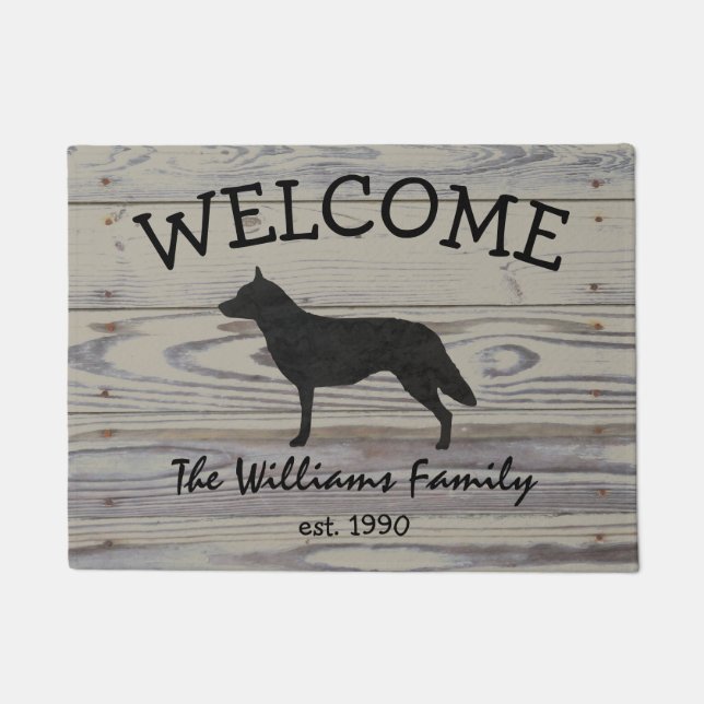 Rustikales hölzernes australisches fußmatte (Vorderseite)