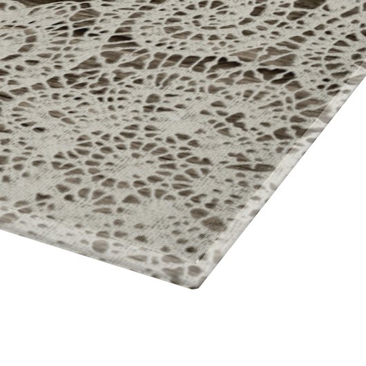 Rustikales hölzernes Blick-und Schneidebrett (Ecke)