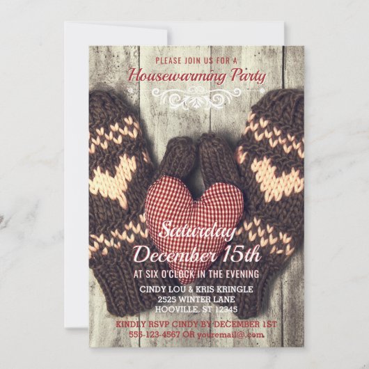 Rustikales hölzernes einladung (Vorderseite)