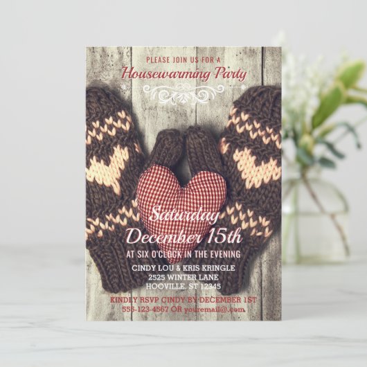 Rustikales hölzernes einladung (Stehend Vorderseite)