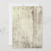 Rustikales hölzernes einladung (Rückseite)