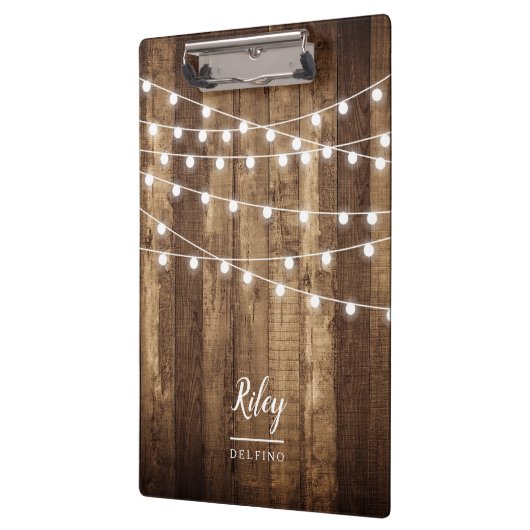 Rustikales hölzernes feenhafte klemmbrett (Links)