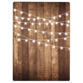 Rustikales hölzernes feenhafte klemmbrett (Rückseite)