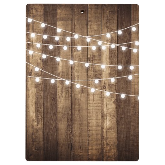 Rustikales hölzernes feenhafte klemmbrett (Rückseite)