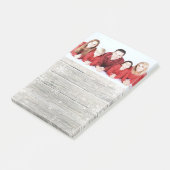 Rustikales hölzernes frohe Weihnacht-Foto - Post-it Klebezettel (angewinkelt)