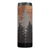 Rustikales hölzernes Korn-personalisierte Thermosbecher (Rückseite)