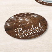 Rustikales hölzernes Maurer-Glas-und Runder Pappuntersetzer (Angewinkelt)