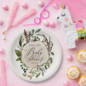 Rustikales hölzernes Scheibebabyduschen-Party Pappteller (Party)