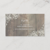 Rustikales hölzernes Vintages Lave und Visitenkarte (Rückseite)