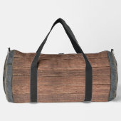 Rustikales Holzfass Duffle Bag (Vorderseite)