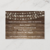 Rustikales Holzfass und rosa Blütenblätterung - Em Begleitkarte (Rückseite)