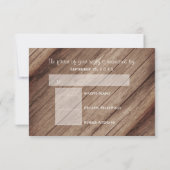 Rustikales Holzfass und Sonnenblumen - UAWG RSVP Karte (Rückseite)