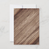 Rustikales Holzfass und Streichelampen Save The Date (Rückseite)