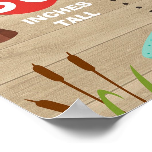 Rustikales Holzfischen als Meilenstein-Poster Poster (Ecke)