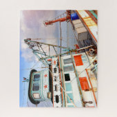 Rustikales Holzfischerei Meer Puzzle (Vertikal)