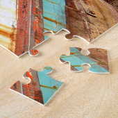 Rustikales Holzfischerei Meer Puzzle (Seite)