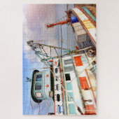 Rustikales Holzfischerei Meer Puzzle (Vertikal)